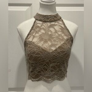 City Triangles Lace Overlay Glitter Top‎ Sz 9 Halloween Fall Xmas Ceremony Party